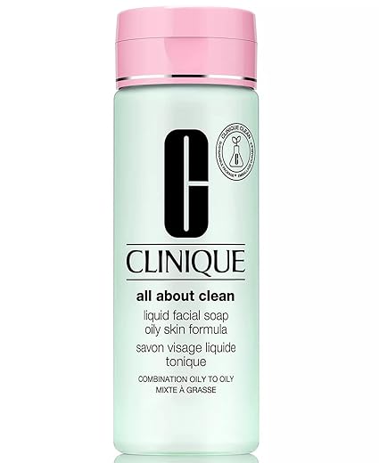 Clinique All About Clean Liquid Facial Soap Oily Skin Formula 6.7 ounce