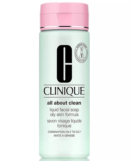 Clinique  All About Clean Liquid Facial Soap Oily Skin Formula 6.7 ounce