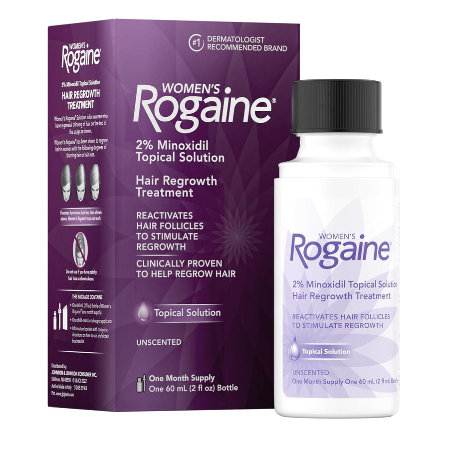 Women's Rogaine 2% Minoxidil Topical Solution for Thin Hair