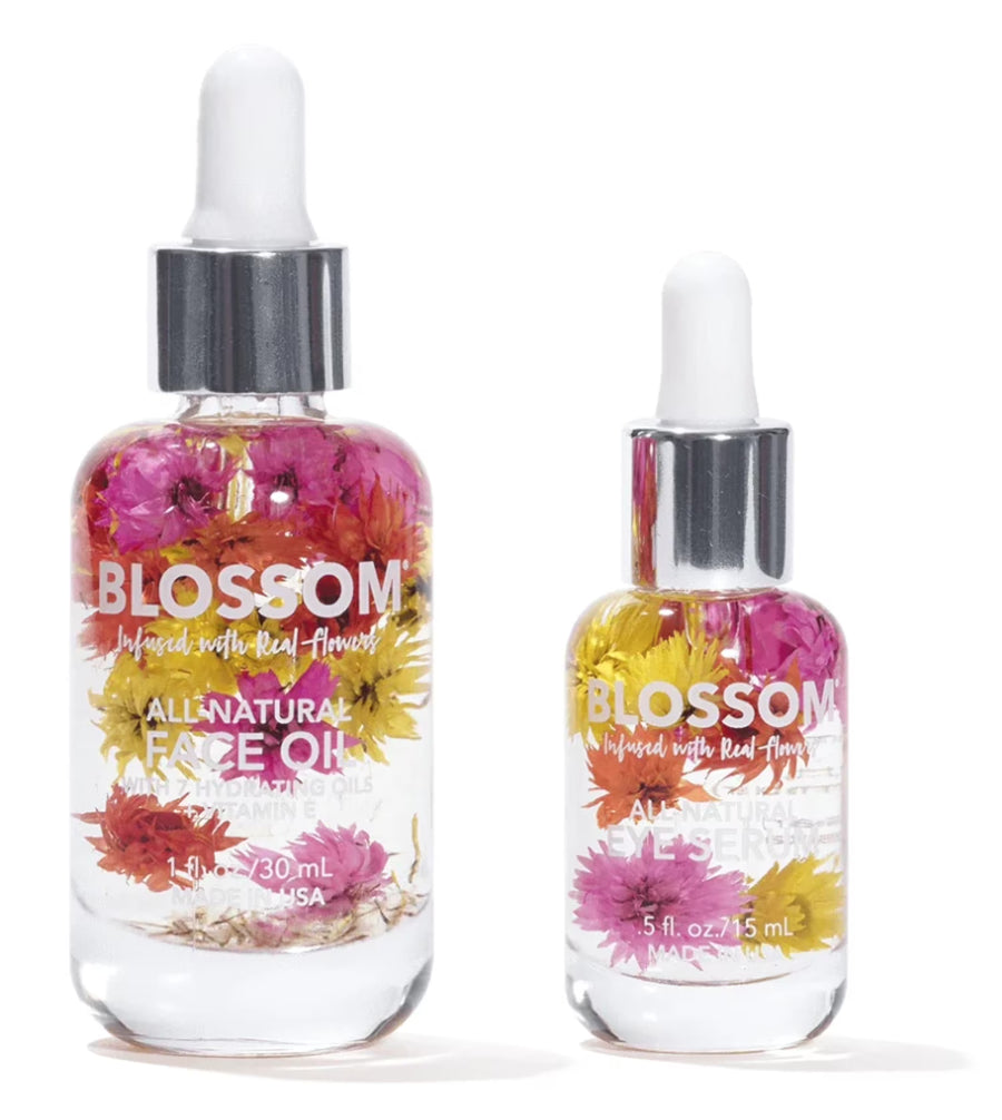 Blossom Beauty In Bloom All Natural Eye Serum and Face Oil Power Couple Set