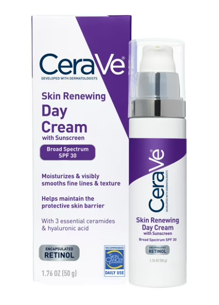 Cerave Skin Renewing Day Cream Sunscreen Spf 30 50ml Exp 5/27