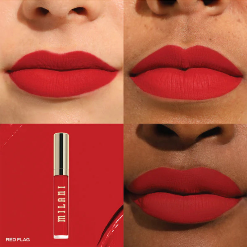 Milani Cosmetics Stay Put Liquid Longwear 210 red flag