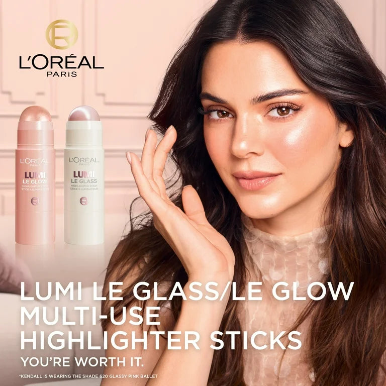 Loreal Paris Le Glow Highlighter Stick, 640 Glowy Sparkling Rose (6.5 g)