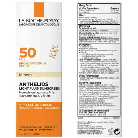 La Roche-Posay Anthelios Mineral Face Sunscreen SPF 50