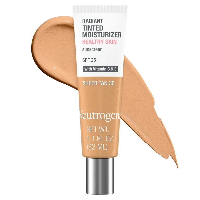 Neutrogena Radiant Tinted Face Moisturizer with spf 25 Sheer Tan 30 Exp 2/27