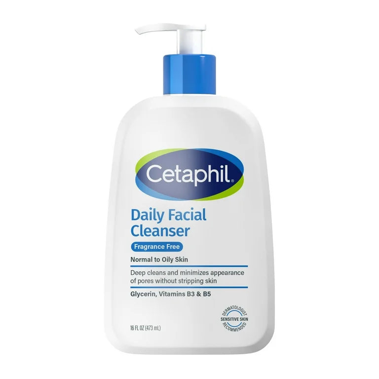 Cetaphil Daily Facial Cleanser for Combination to Oily Skin Fragrance Free - 473 ml