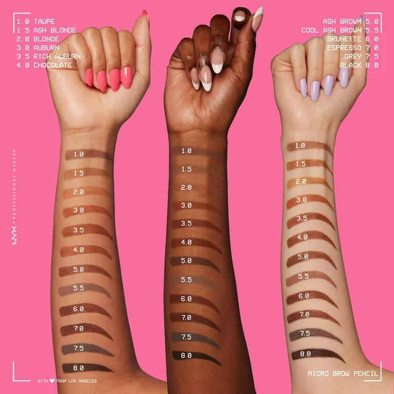 Nyx Cosmetics Micro Brow Duo Pencil And Brow Brush Chocolate