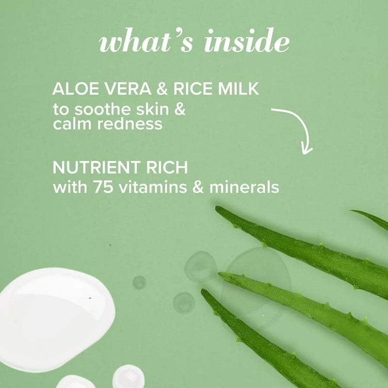 Burts Bees Calming Serum With Aloe and Rice Milk, Moisture-Boosting Serum for Sensitive Skin, 98.6 Percent Natural Origin Skin Care, 1 fl. oz. Bottle