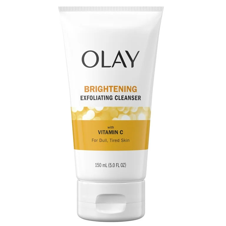 Olay Face Cleanser, Regenerist Vitamin C+Peptide Facial Wash, Exfoliating Face Cleanser for Dry Skin, 5.0 fl oz