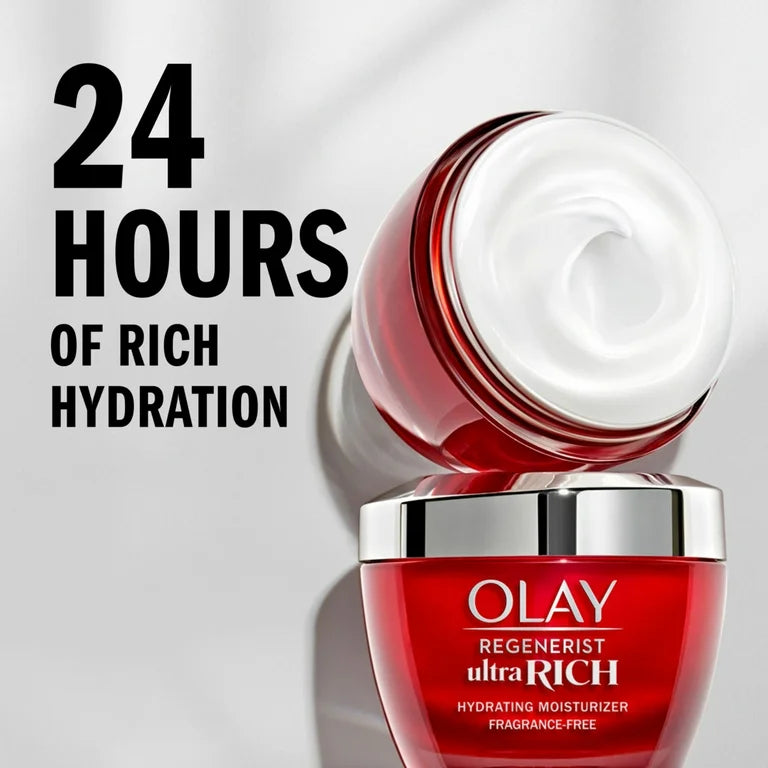 Olay Regenerist Ultra Rich Hydrating Moisturizer Fragrance free Made In Usa 48 Gram