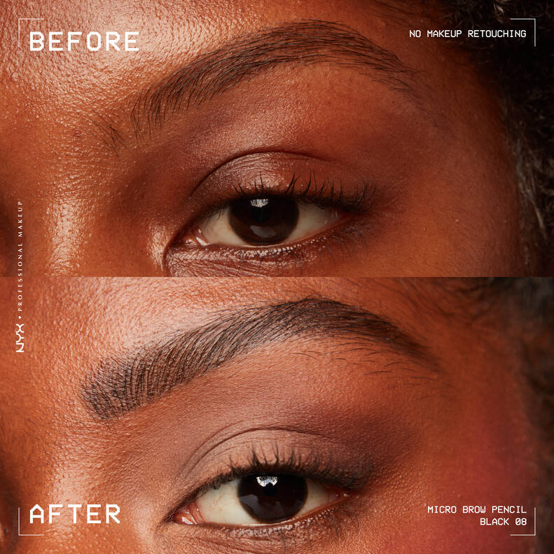 Nyx Cosmetics Micro Brow Duo Pencil And Brow Brush Black