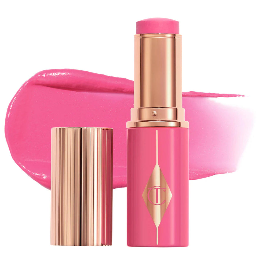 Charlotte Tilbury Unreal Lip + Cheek Glow Blush Stick with Hyaluronic Acid - Pinky Glow