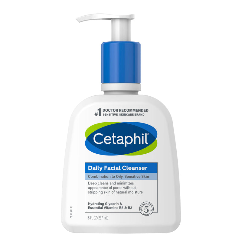 Cetaphil daily facial cleanser combination to oily sensitive skin
