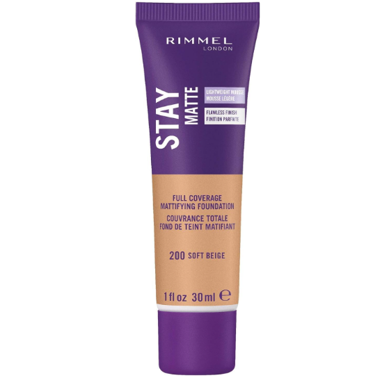 Rimmel Stay matte full coverage mattifying foundation - 200 Soft Beige