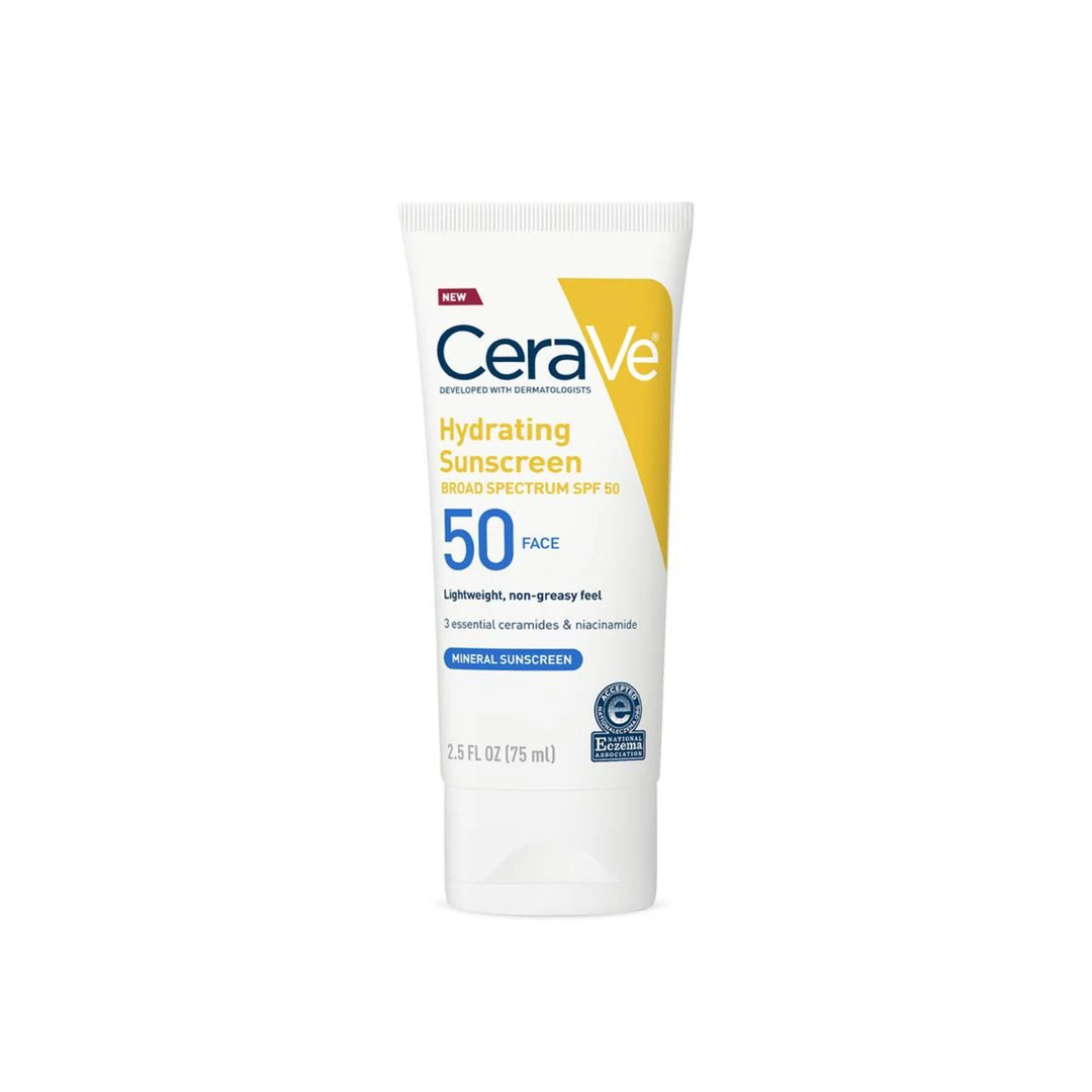 CERAVE Hydrating Mineral Sunscreen SPF 50 Face Lotion
