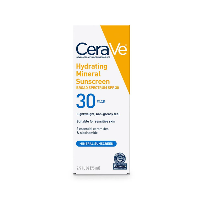 CERAVE Hydrating Mineral Sunscreen SPF 30 Face Lotion