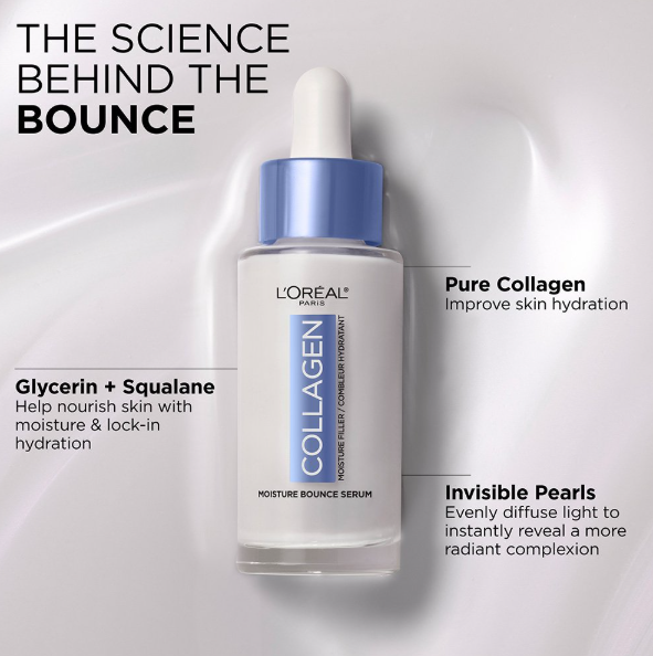 Loreal Collagen Moisture Filler Bounce Serum for Hydration & Radiance