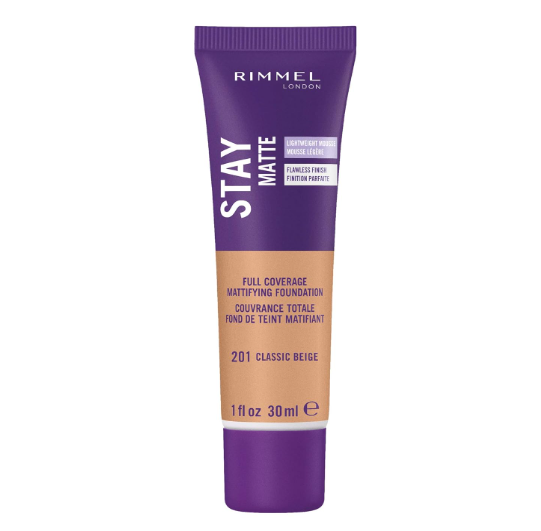 Rimmel Stay matte full coverage mattifying foundation - 201 Classic Beige