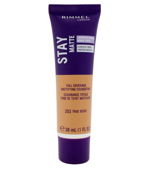 Rimmel Stay matte full coverage mattifying foundation - 203True Beige