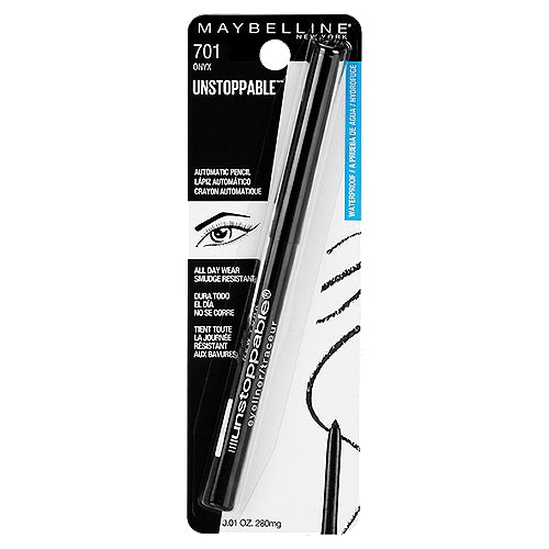 Maybelline New York Unstoppable Waterproof Mechanical Eyeliner, 701 Onyx