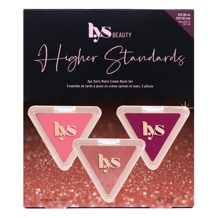 LYS Beauty Higher Standard 3pc Satin Matte Cream Blush Set