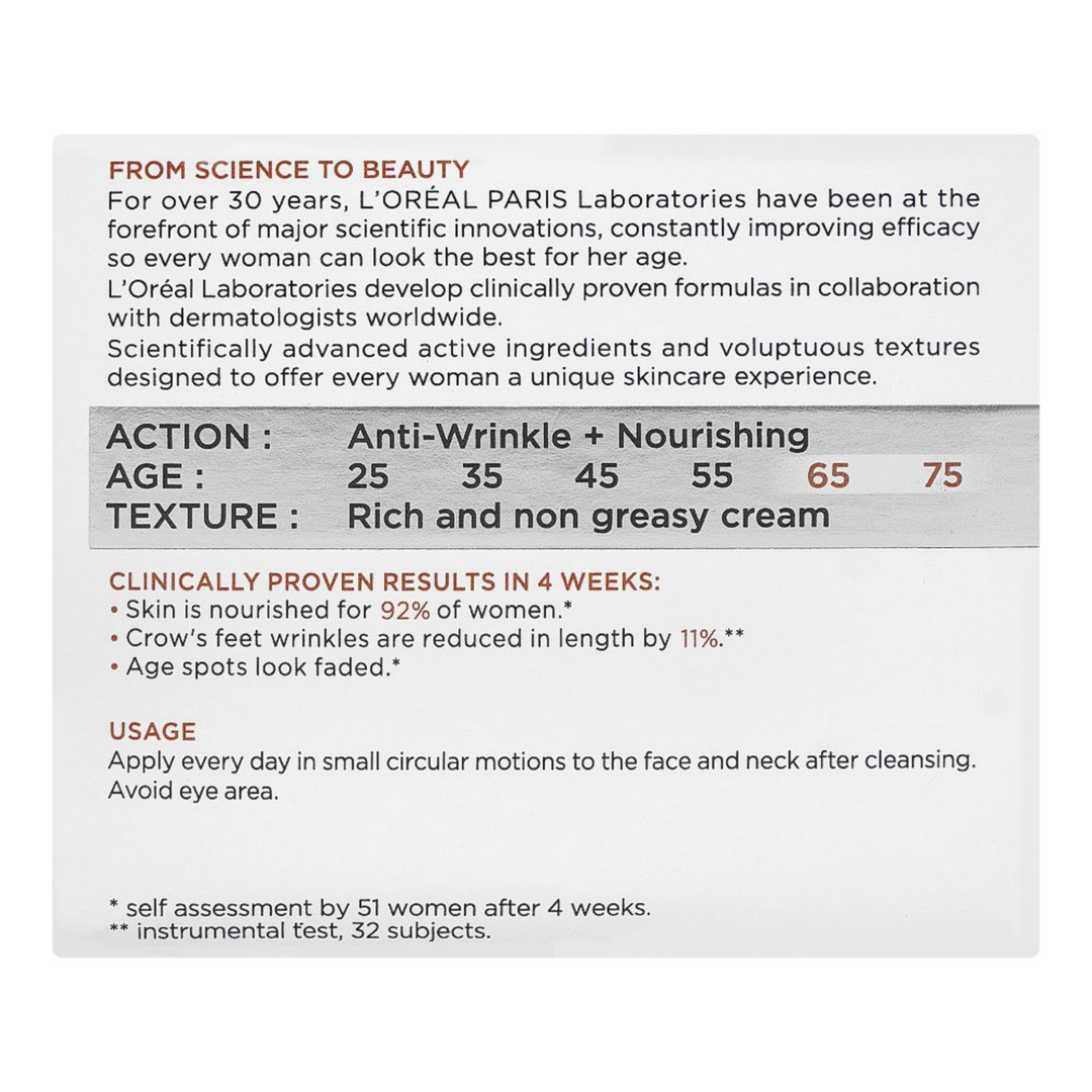 Loreal Paris Wrinkle Expert Anti-Wrinkle Strengthening Care Day Cream 65+ Multi-Vitamins – 50ml