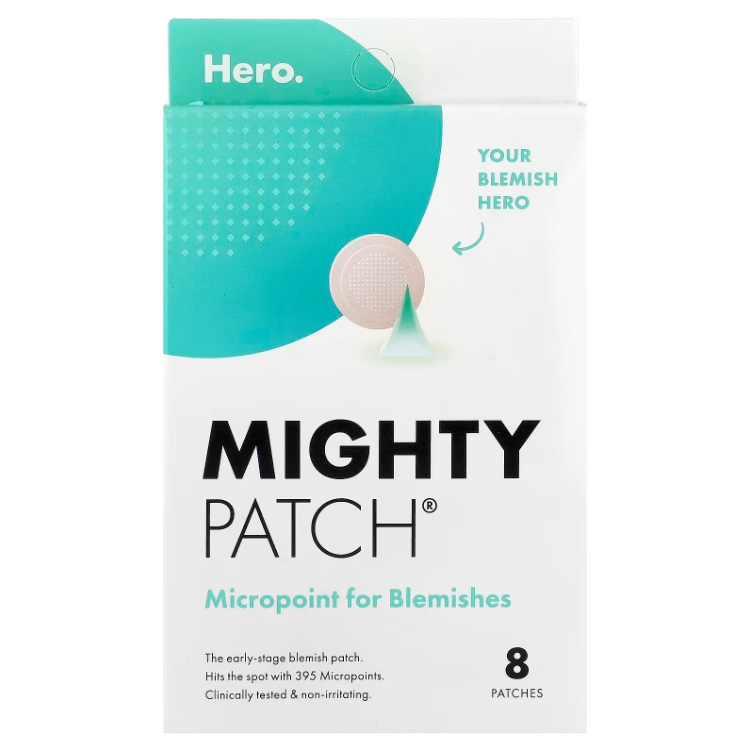 Mighty Patch Micropoint Large Hydrocolloid Pimple Patches for Face Blemishes - 8 patches