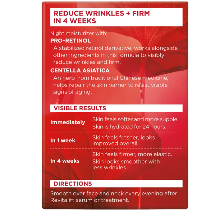 Loreal RevitaLift Anti-Wrinkle + Firming Night Moisturizer
