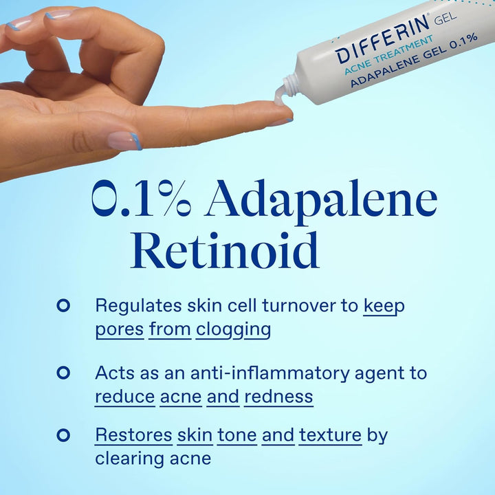 Differin Acne Treatment Gel with 0.1% Adapalene -15g