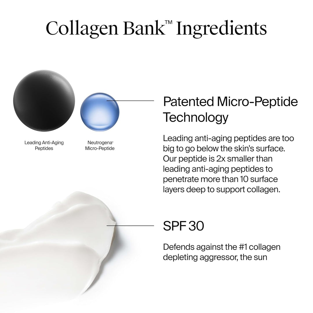 Neutrogena Collagen Bank Face Moisturizer, Broad Spectrum SPF 30 - 59ml