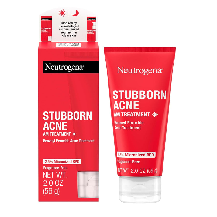 Neutrogena Stubborn Acne AM Face Treatment with 2.5% Micronized Benzoyl Peroxide - 56g Exp 01/2027
