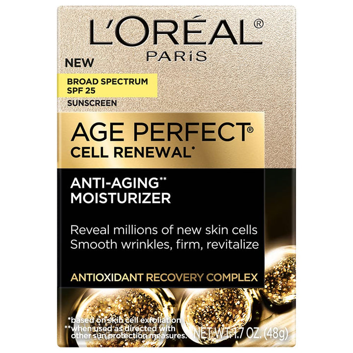 Loreal Paris Age Perfect Cell Renewal Anti-Aging Day Moisturizer with Broad Spectrum SPF 25- 48g