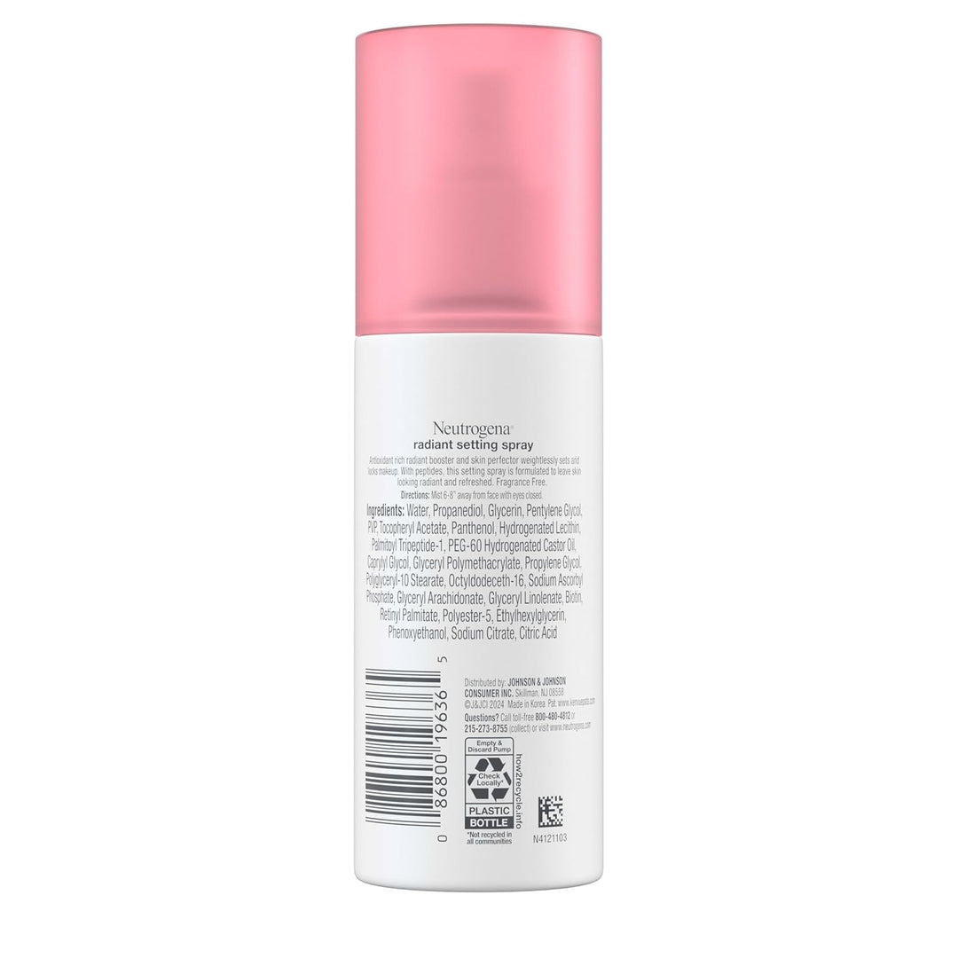 Neutrogena Healthy Skin Radiant Setting Spray, Long-Lasting Face Mist with Antioxidants & Pep-tides - 100ml