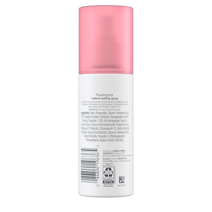 Neutrogena Healthy Skin Radiant Setting Spray, Long-Lasting Face Mist with Antioxidants & Pep-tides - 100ml