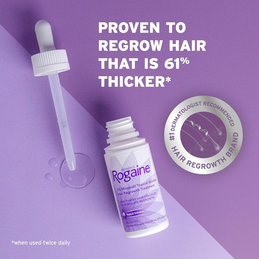 Women's Rogaine 2% Minoxidil Topical Solution for Thin Hair