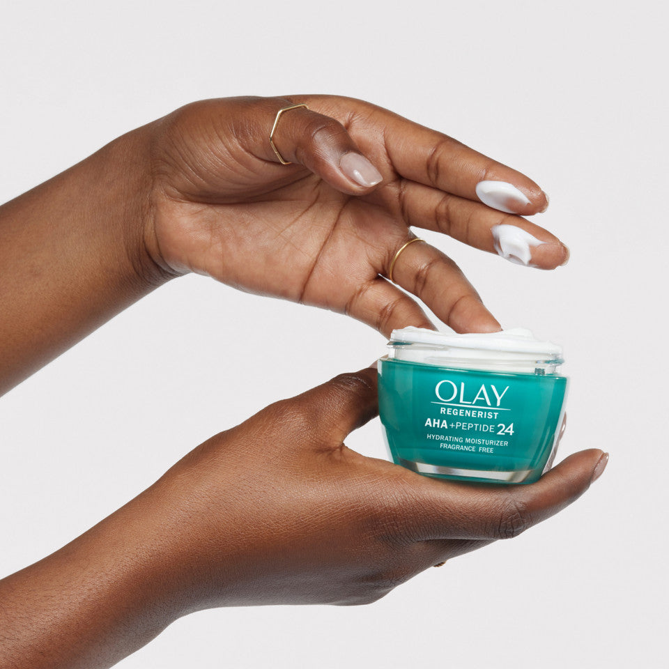 Olay Regenerist AHA + Peptide 24 Moisturizer Made In Usa 48 Gram