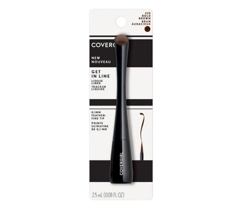 Cover Girl Get In Line Liquid Eyeliner, 335 Bold Brown