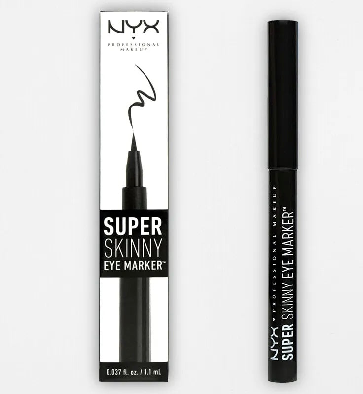 NYX Super Skinny Eye Marker - Thin Felt Tip Eyeliner Carbon Black