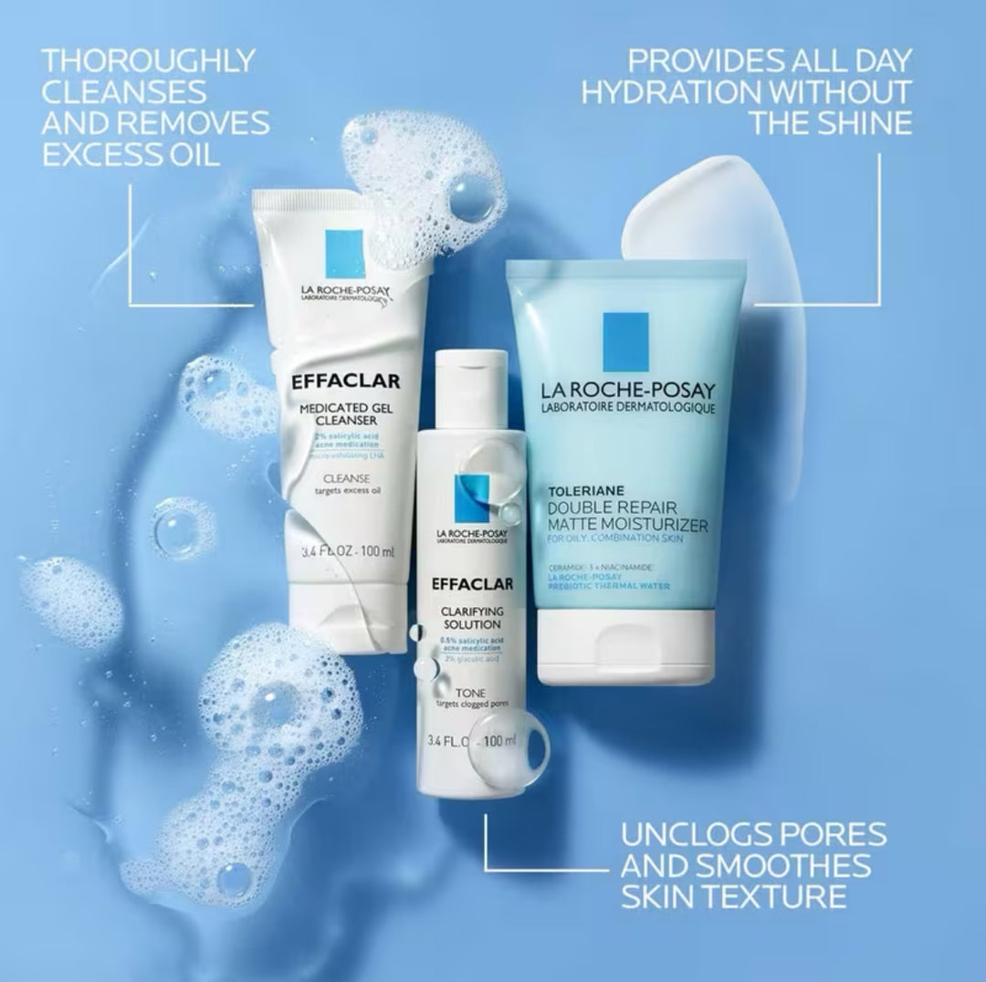 La Roche Posay Effaclar Daily Acne Essentials Kit for Oily & Acne-Prone Skin