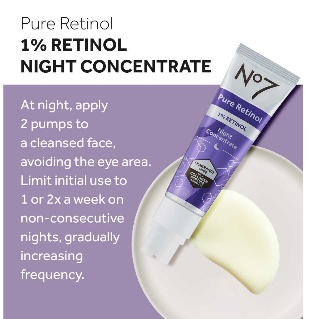 No7 Pure Retinol 1% Retinol Night Concentrate - 30ml