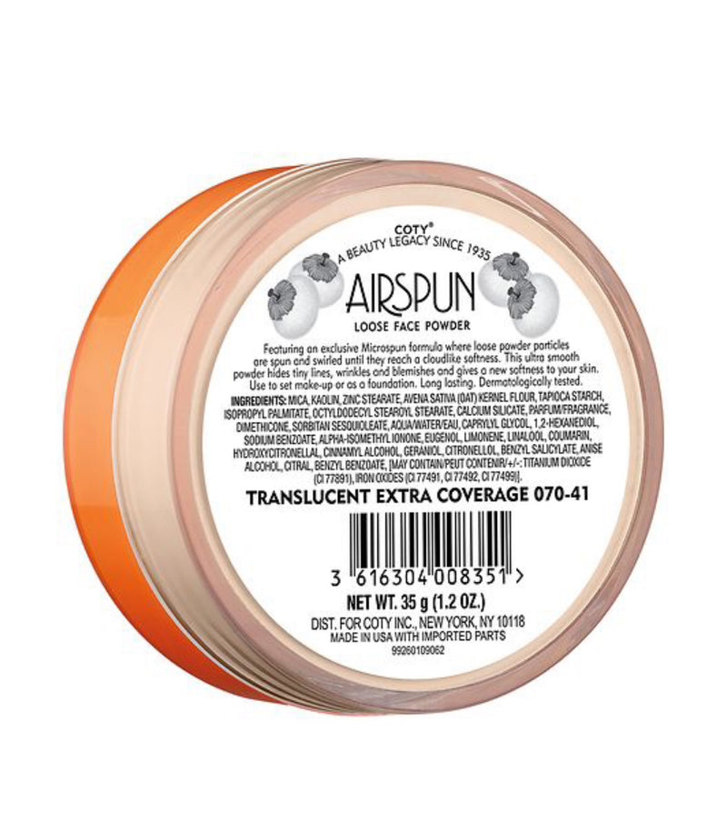 Airspun Loose Powder Translucent Extra Coverage 35G