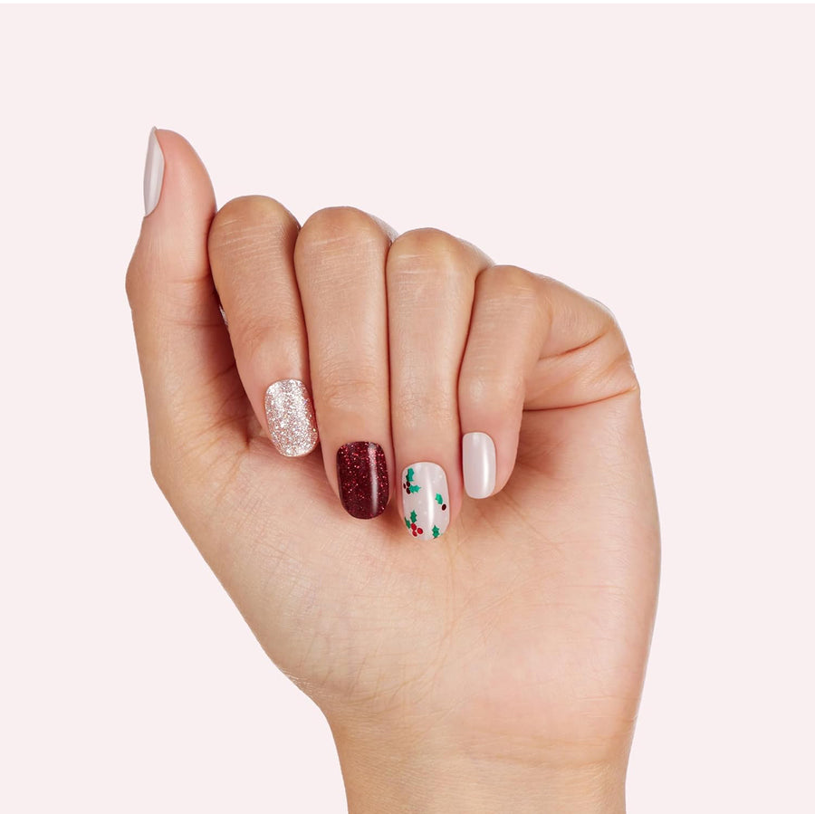 Dashing Diva Gloss Nail Strips - Hoywood | UV Free, Chip Resistant, Long Lasting Gel Nail Stickers | Contains 32 Nail Wraps, 1 Prep Pad, 1 Nail File