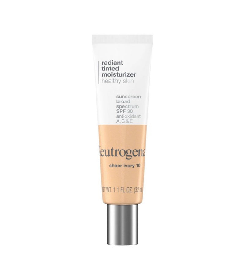 Neutrogena Radiant Tinted Face Moisturizer with SPF 30, 10 Sheer Ivory