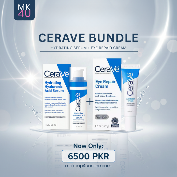 CeraVe Hydration Duo: Hydrating Hyaluronic Acid Serum + Eye Repair Cream Bundle