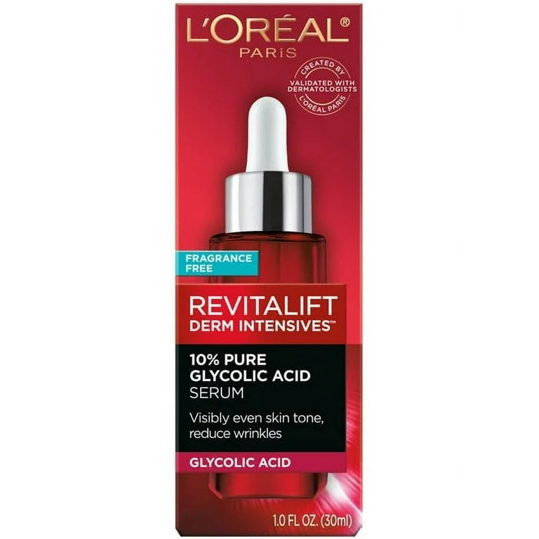 L'Oreal Paris Revitalift Derm Intensives 10% Pure Glycolic Acid Serum (Fragrance Free)