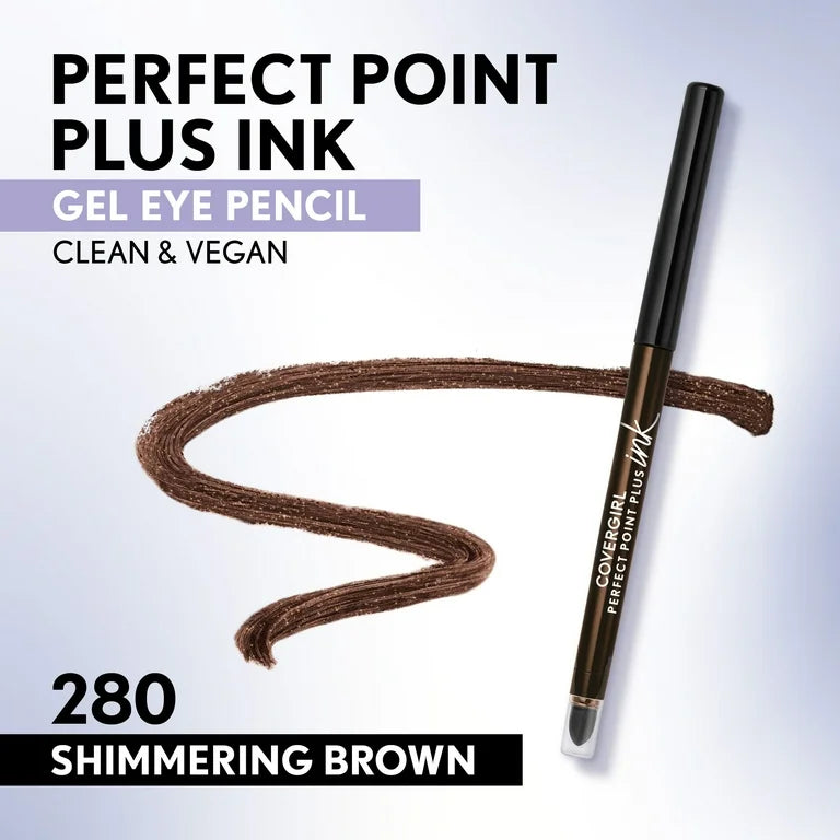 Covergirl Perfect Point Plus Ink Gel Eyeliner 280 Shimmering Brown  - 0.0098oz