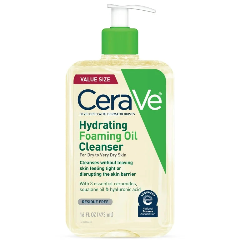 CeraVe Facial Cleanser Foaming Oil with Hyaluronic Acid Ceramides - 473 ml