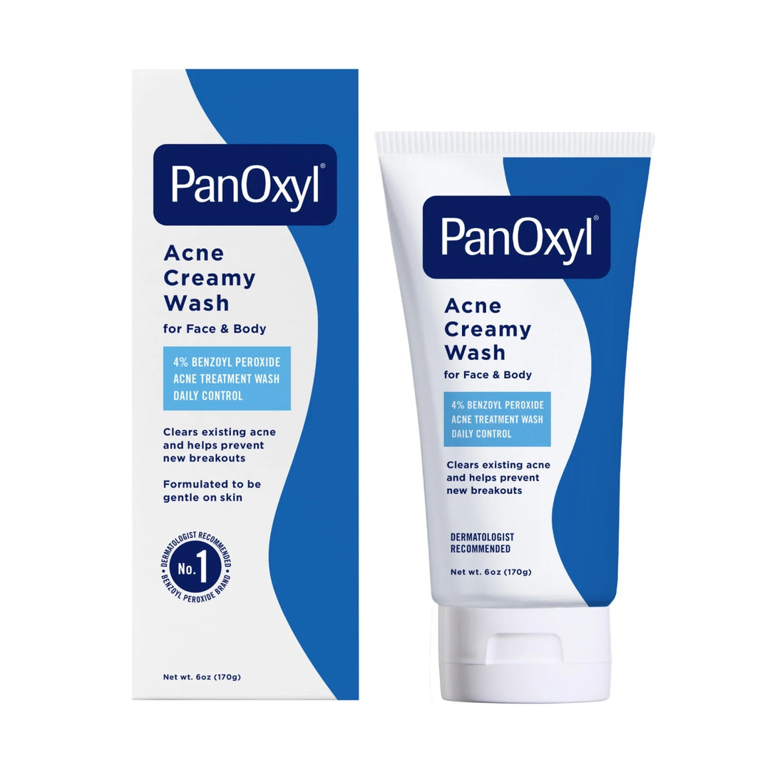 Panoxyl 4% Benzoyl Peroxide Acne Creamy Wash Clear Acne, 6.0 Oz