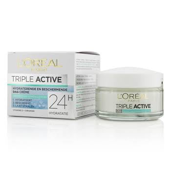 Loreal Triple Active Day Moisturiser Normal to Combination Skin 24HR hydration