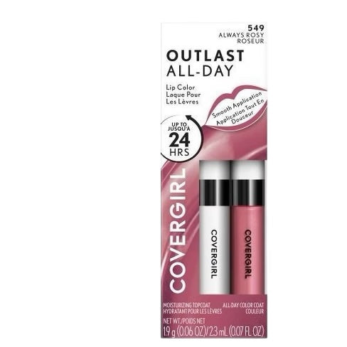 Covergirl Outlast All-Day Lip Color with Topcoat Always Rosy 549
